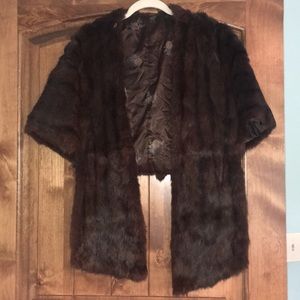 Dark Brown Fur Cape